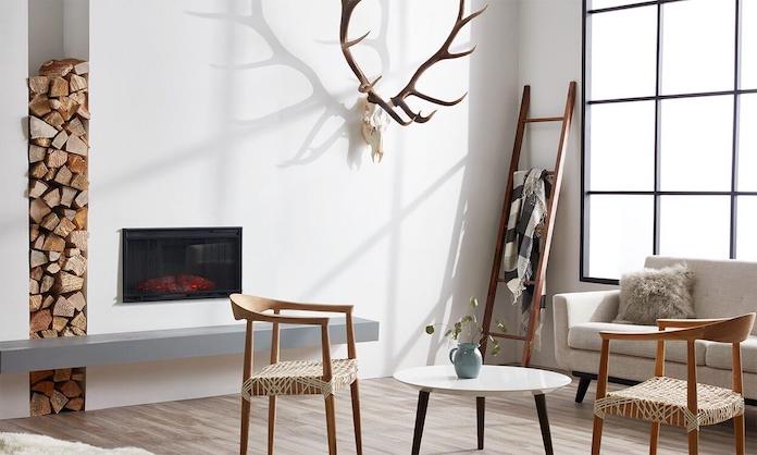 scandinavian living room statement fire