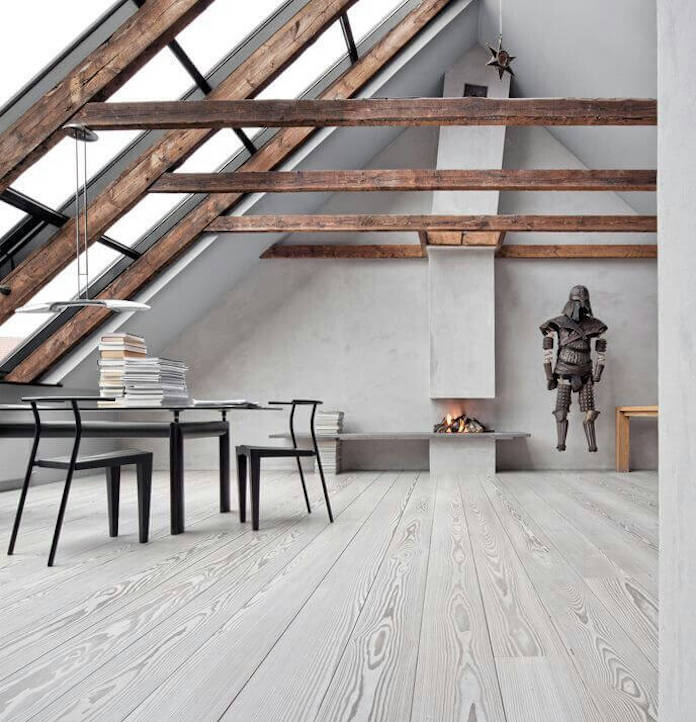 white washed floors